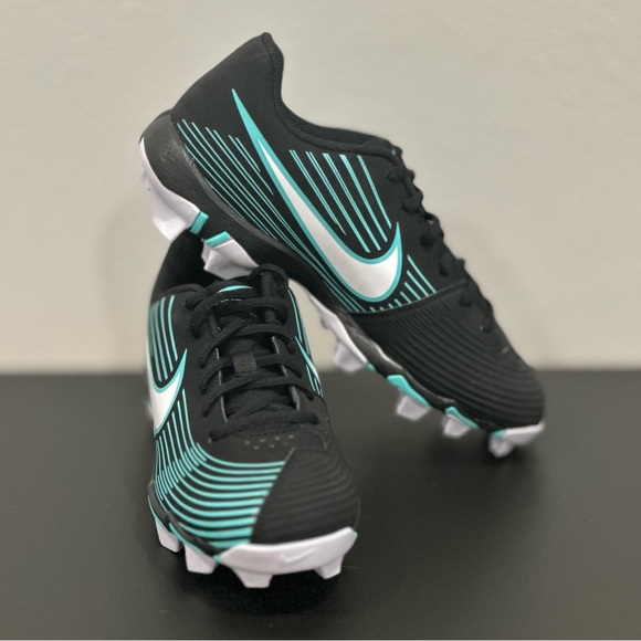 NWOT Nike Softball cleats 4.5Y Turquoise & Black - Picture 3 of 7